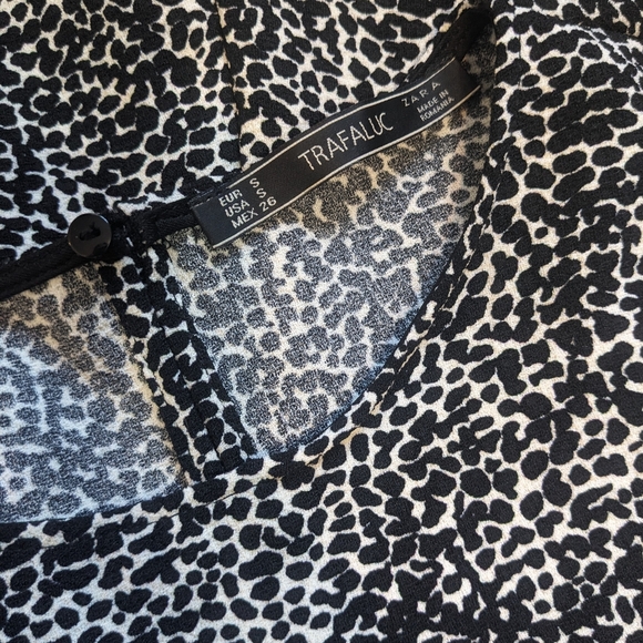 Zara Animal Print Pattern Short Sleeve Loose Fit Round Neck Romper | Small - Picture 8 of 9